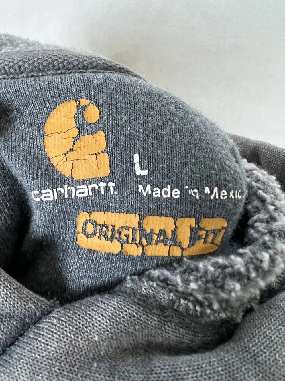 Carhartt shows wear